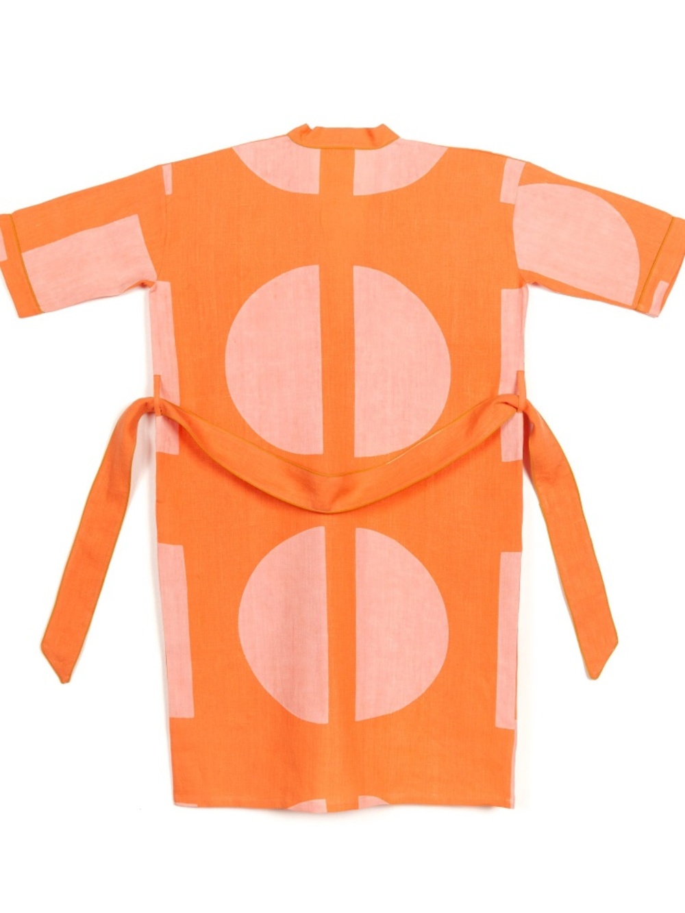 Block Shop Textiles Dot Dash Robe in Apricot L/XL - Picture 2 of 3